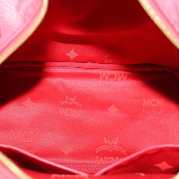 MCM Vicetos Backpack PVC Leather Pink - Picture 11 of 15